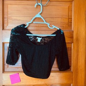 Black lace top